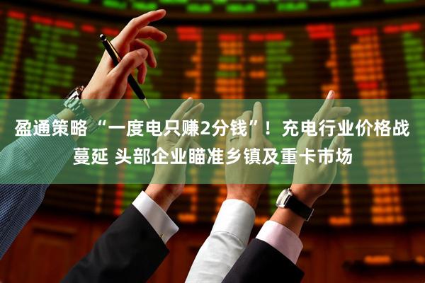 盈通策略 “一度电只赚2分钱”！充电行业价格战蔓延 头部企业瞄准乡镇及重卡市场